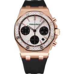 Replica Audemars Piguet Royal Oak Offshore Chronograph 37 mm, White/Black/Rose Gold Ref 26231OR.ZZ.D003CA.01