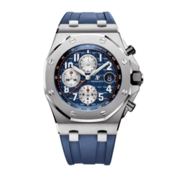 Replica Audemars Piguet Royal Oak Offshore 42 mm, Blue Ref 26470ST.OO.A027CA.01